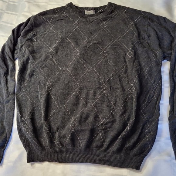 ARROW MENS SWEATER CASUAL FORMAL WEAR SIZE LARGE DIAMOND PATTERN - Picture 7 of 13